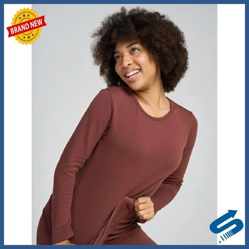 Women's Thermal Fleece Base Layer Top Lightweight Midweight Heavyweight - Picture 3 of 7